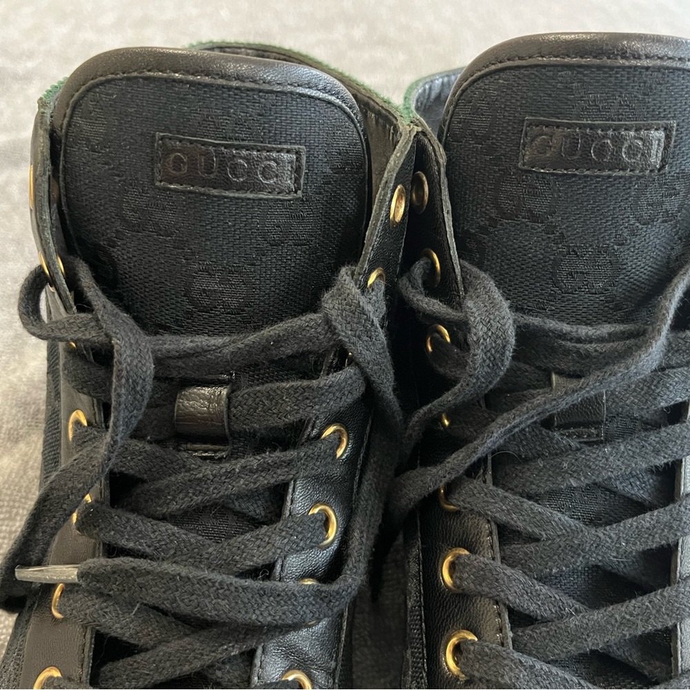 Gucci Black Canvas High-Top
Sneakers - Picture 4 of 7